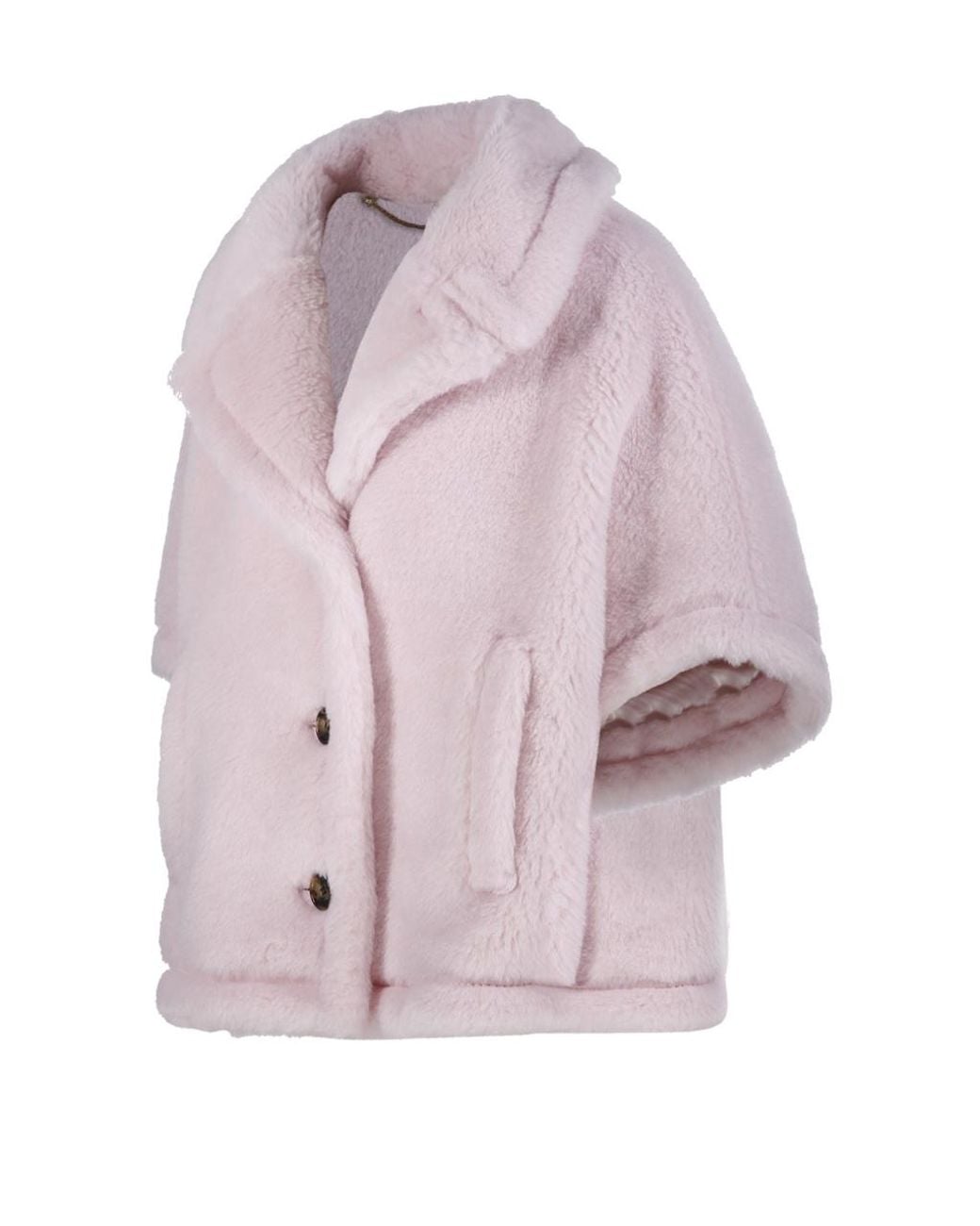 Max Mara Pink Corvino1 Button-Up Cape