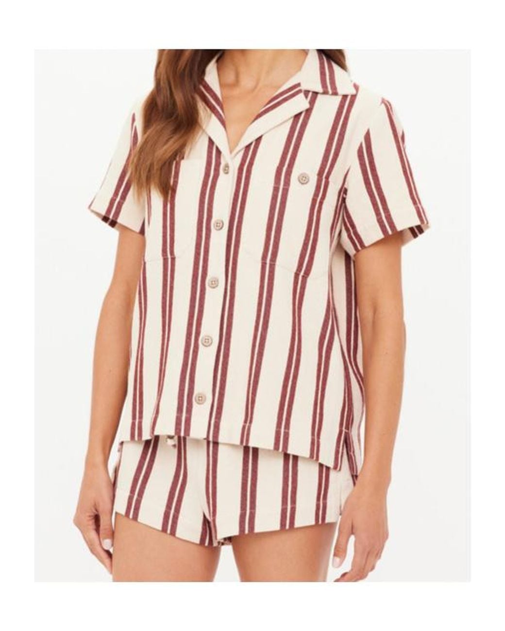 The Upside Pink Baja Katia Striped Shirt