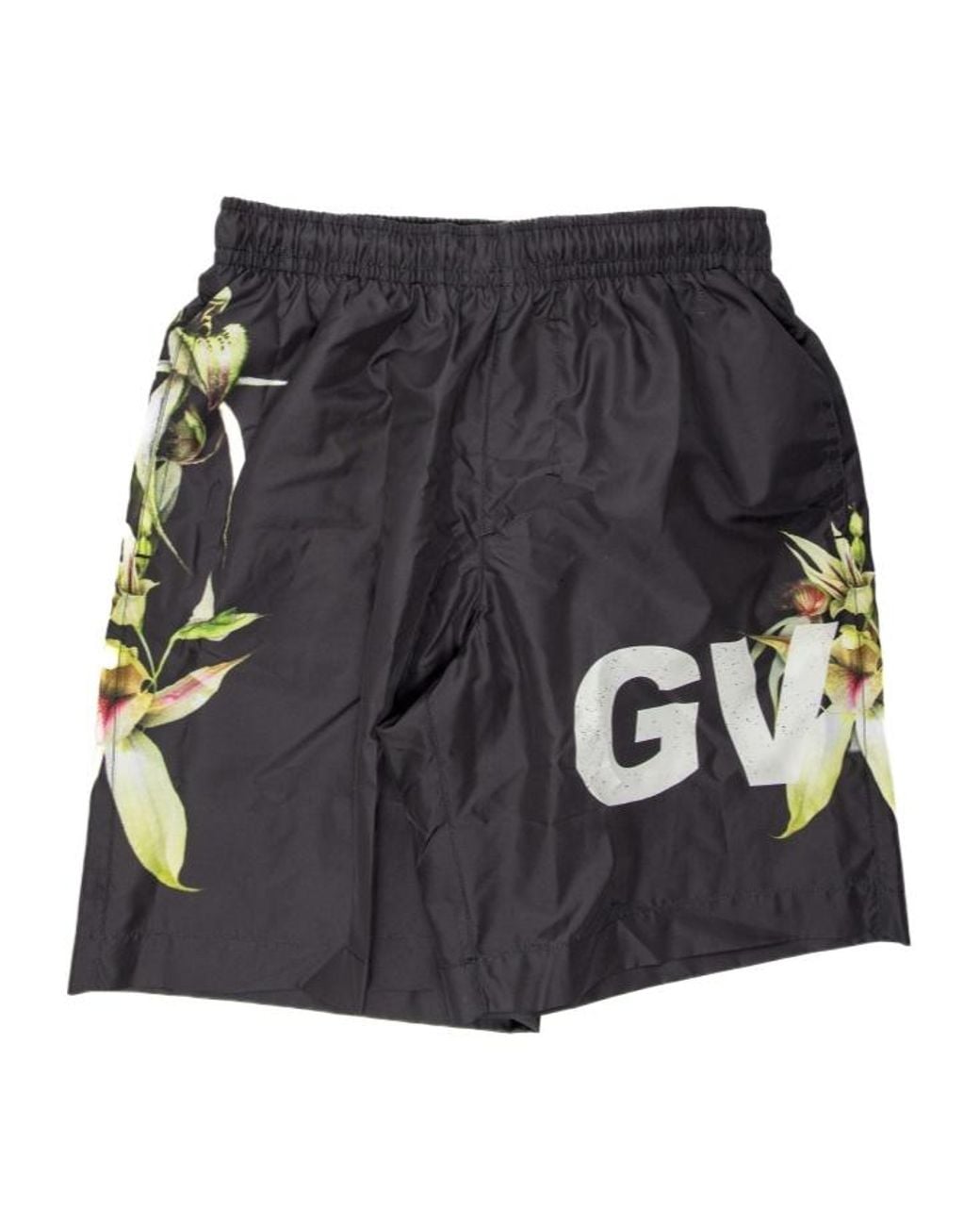 Givenchy Black Logo Printed Swim Shorts for men
