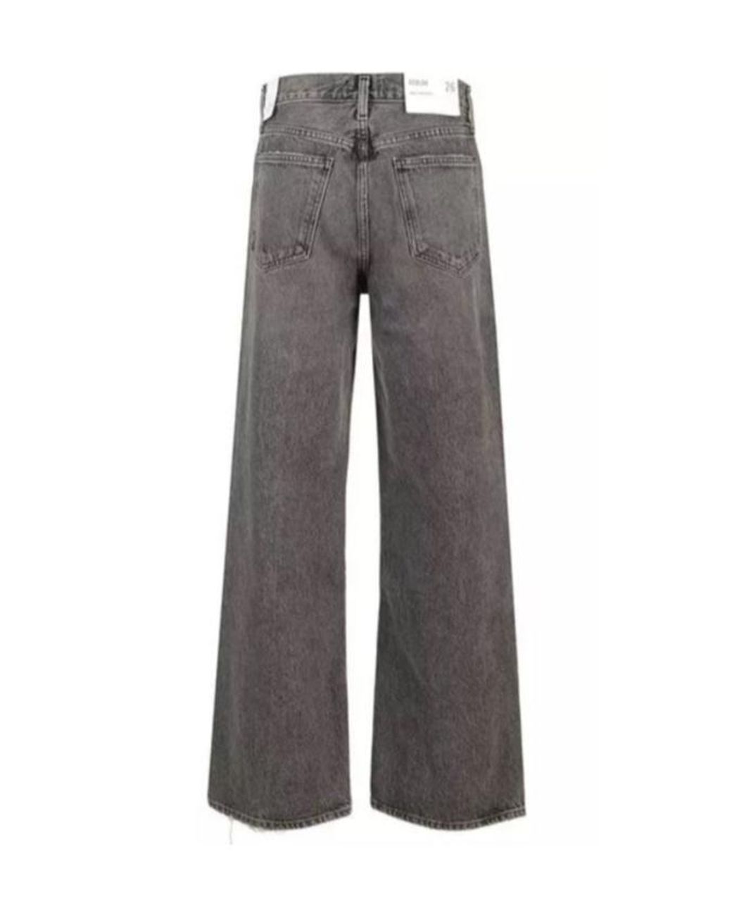 Agolde Gray Low Slung Baggy Jeans