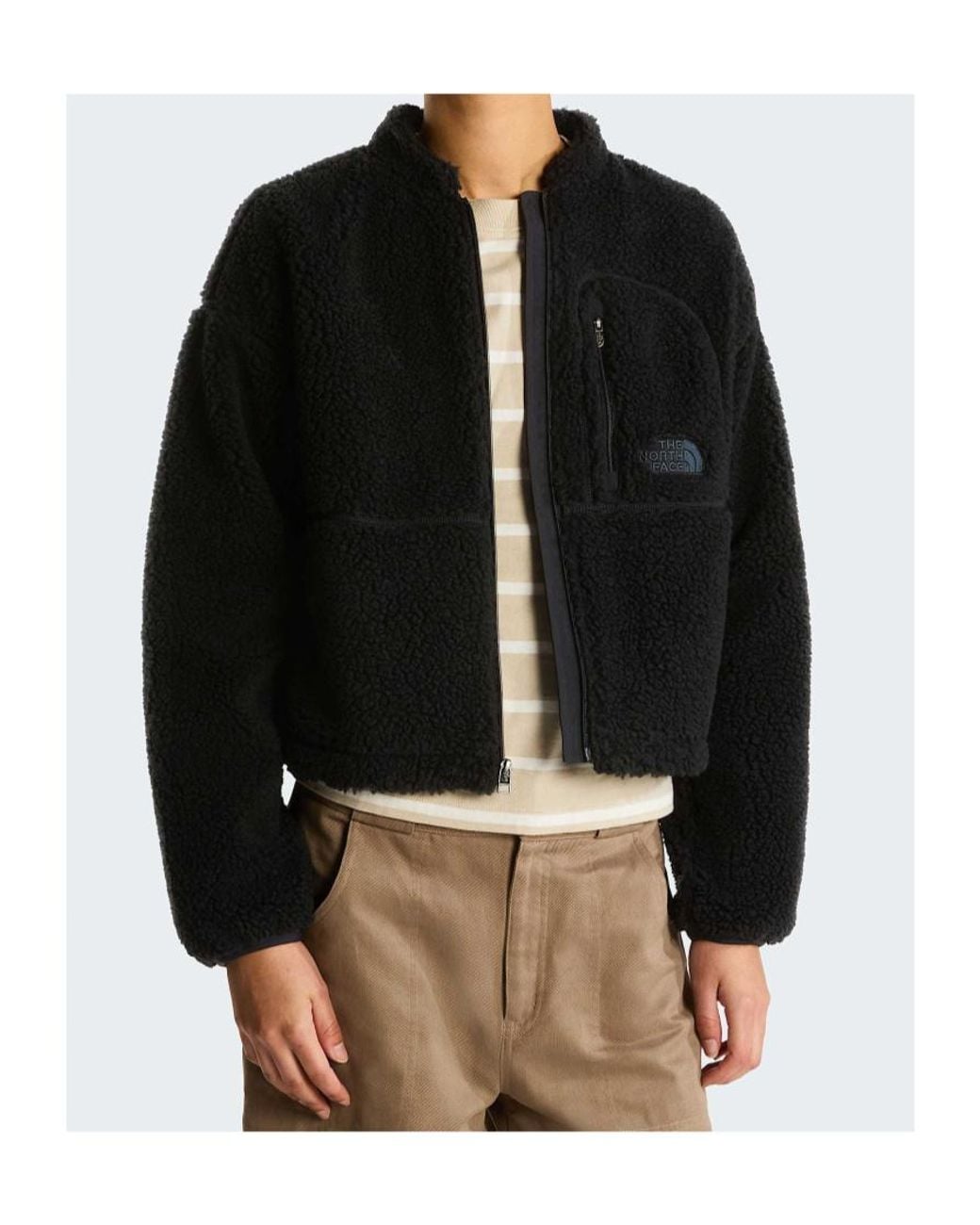 The North Face Black Teddy-Texture Zip-Up Jacket