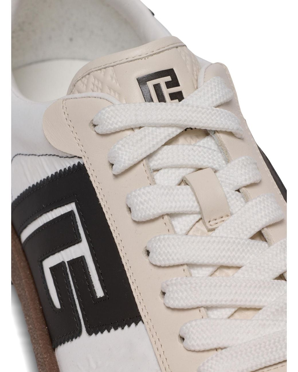 Balmain Brown Swan Suede And Nylon Trainers for men