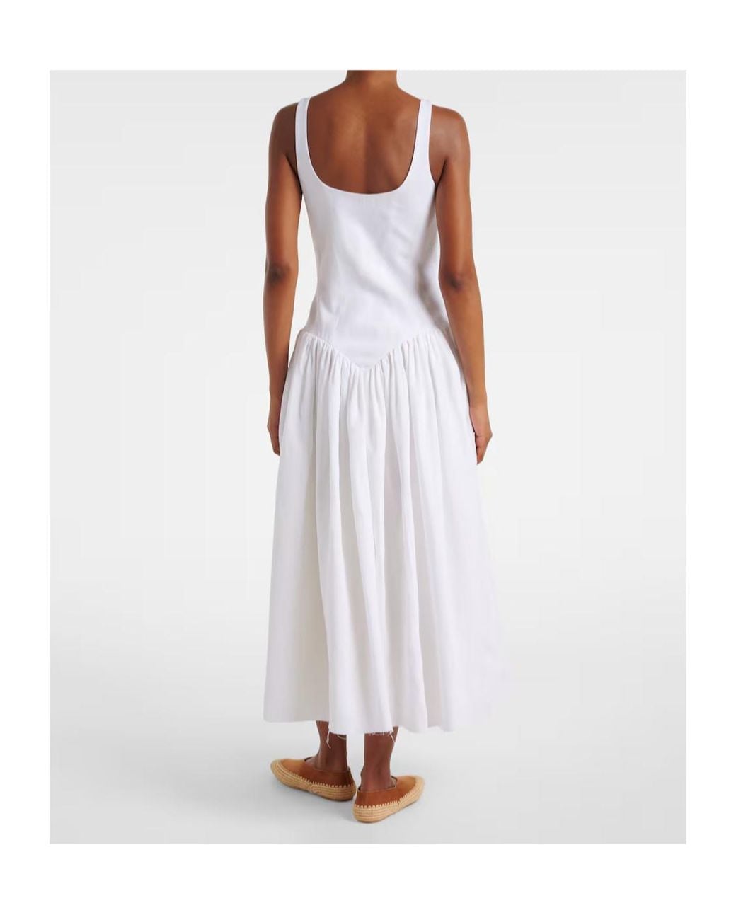 Gabriela Hearst White Naia Linen Maxi Dress