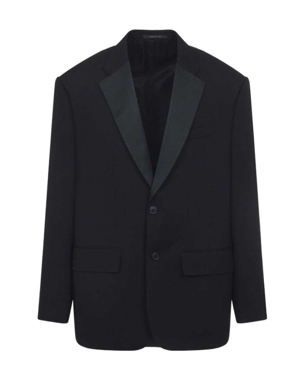 Balenciaga Black Collared Buttoned Blazer for men
