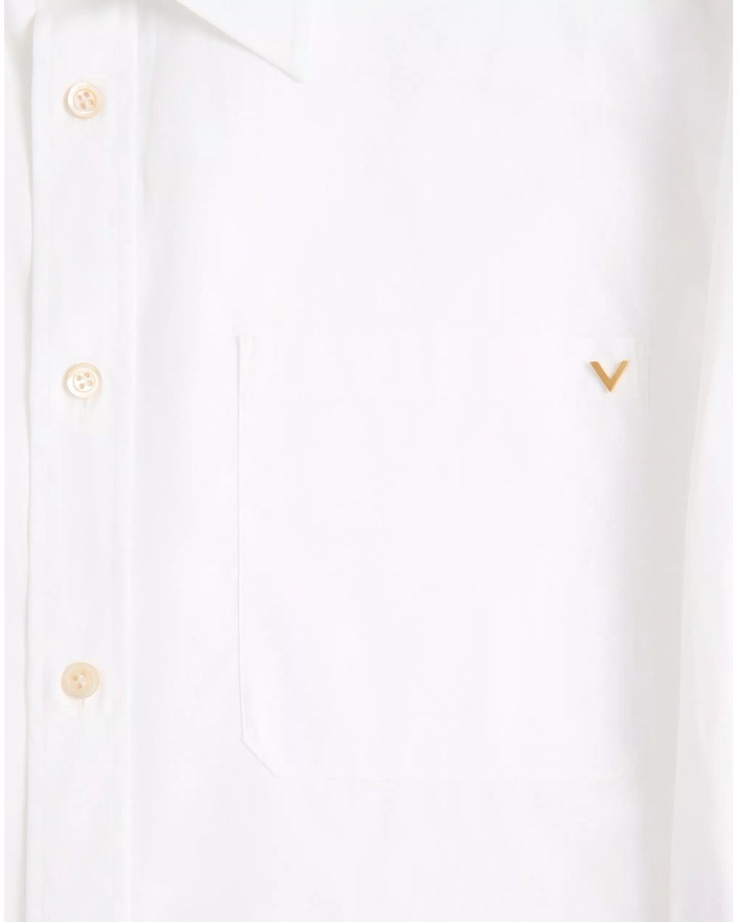 Valentino White Vgold Button-Up Oxford Shirt for men