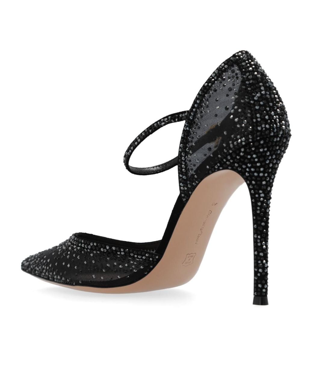 Gianvito Rossi Black Embellished Pointed-Toe Pumps