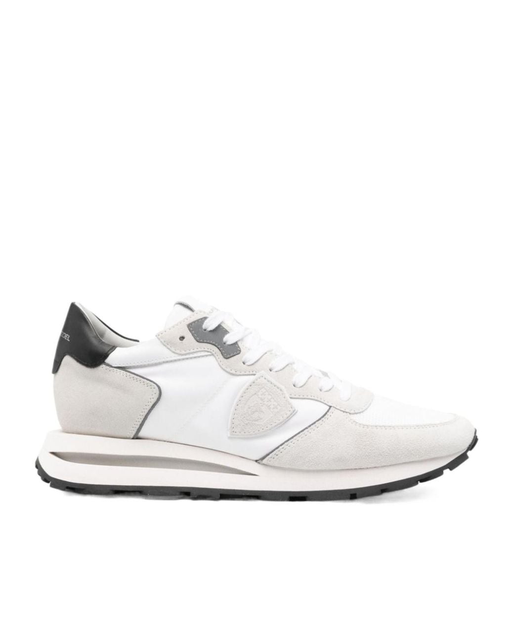Philippe Model White Panelled Lace-Up Sneakers for men
