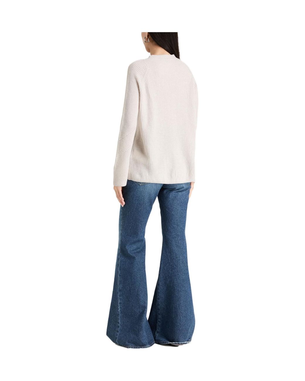 Max Mara White Solid-Color Wool Knitwear