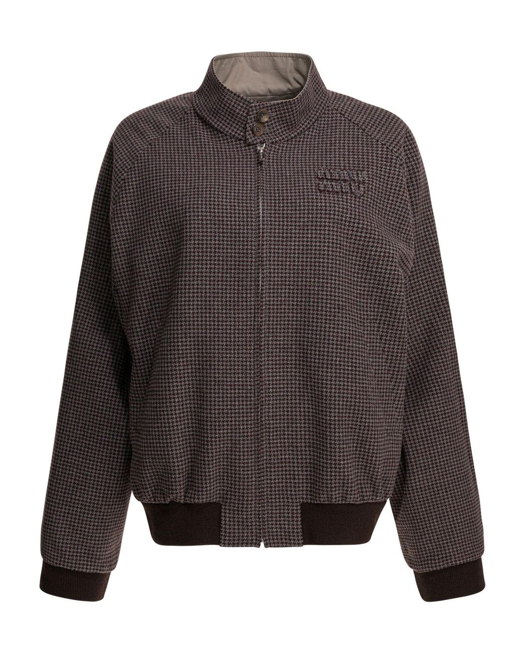 Miu Miu Natural Long-Sleeved Zipped Jacket
