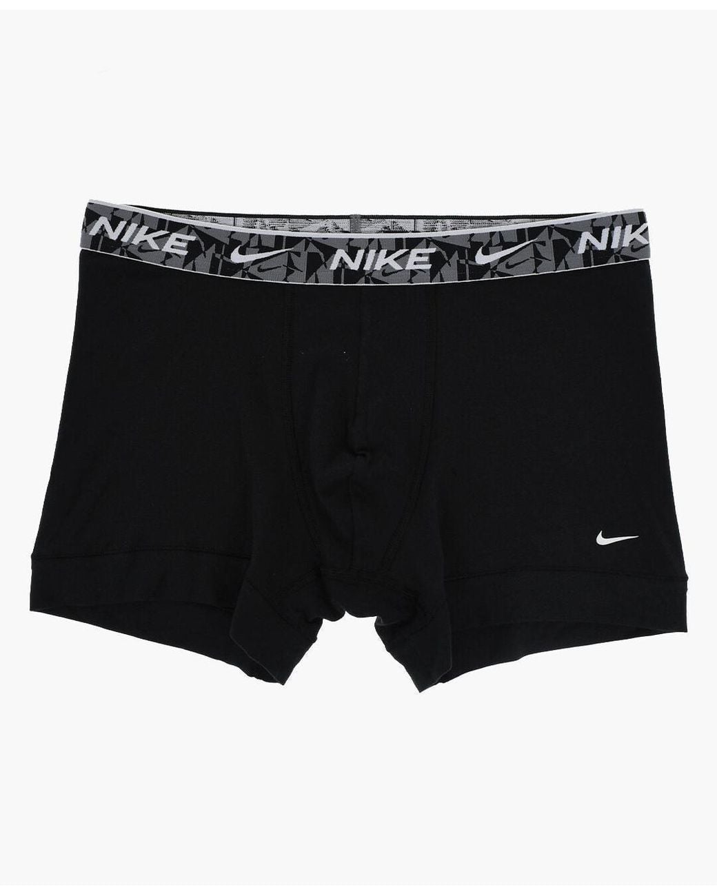 Nike Black Stretch-Cotton Logo-Waistband Boxers (Set Of Three) for men