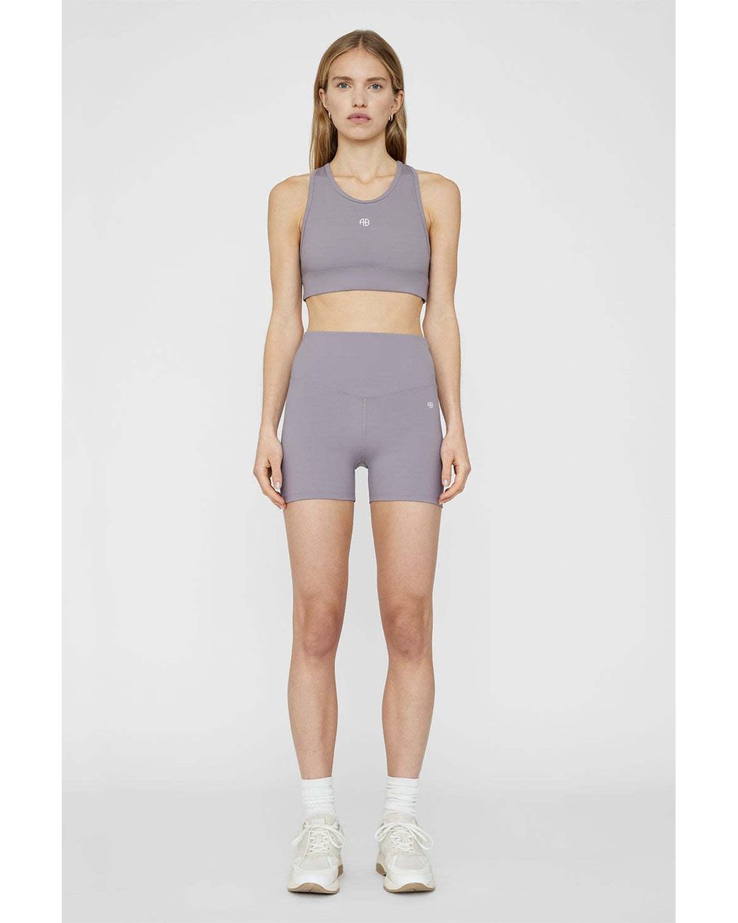 Anine Bing Purple Logo Bra