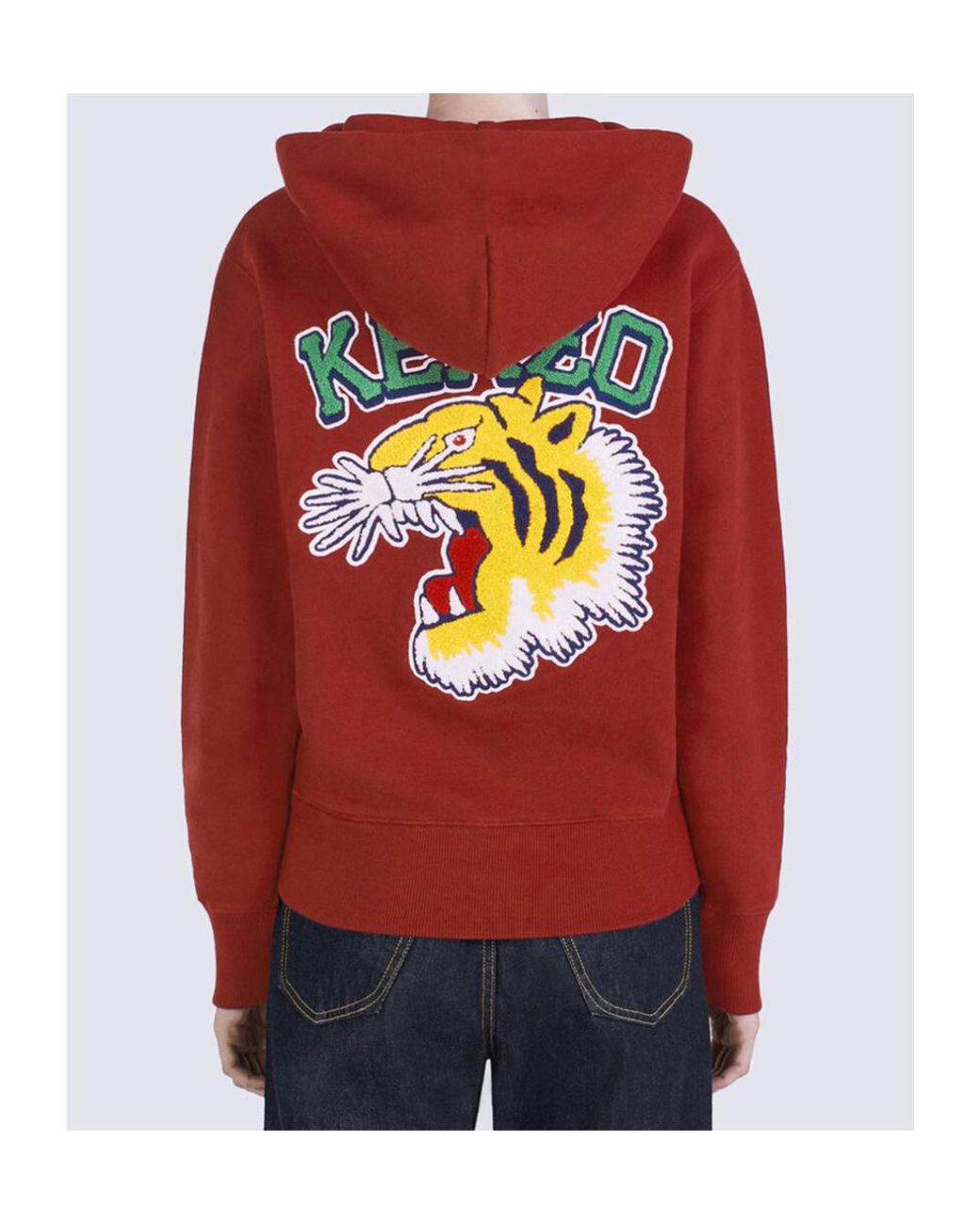 KENZO Red Logo Tiger Hoodies