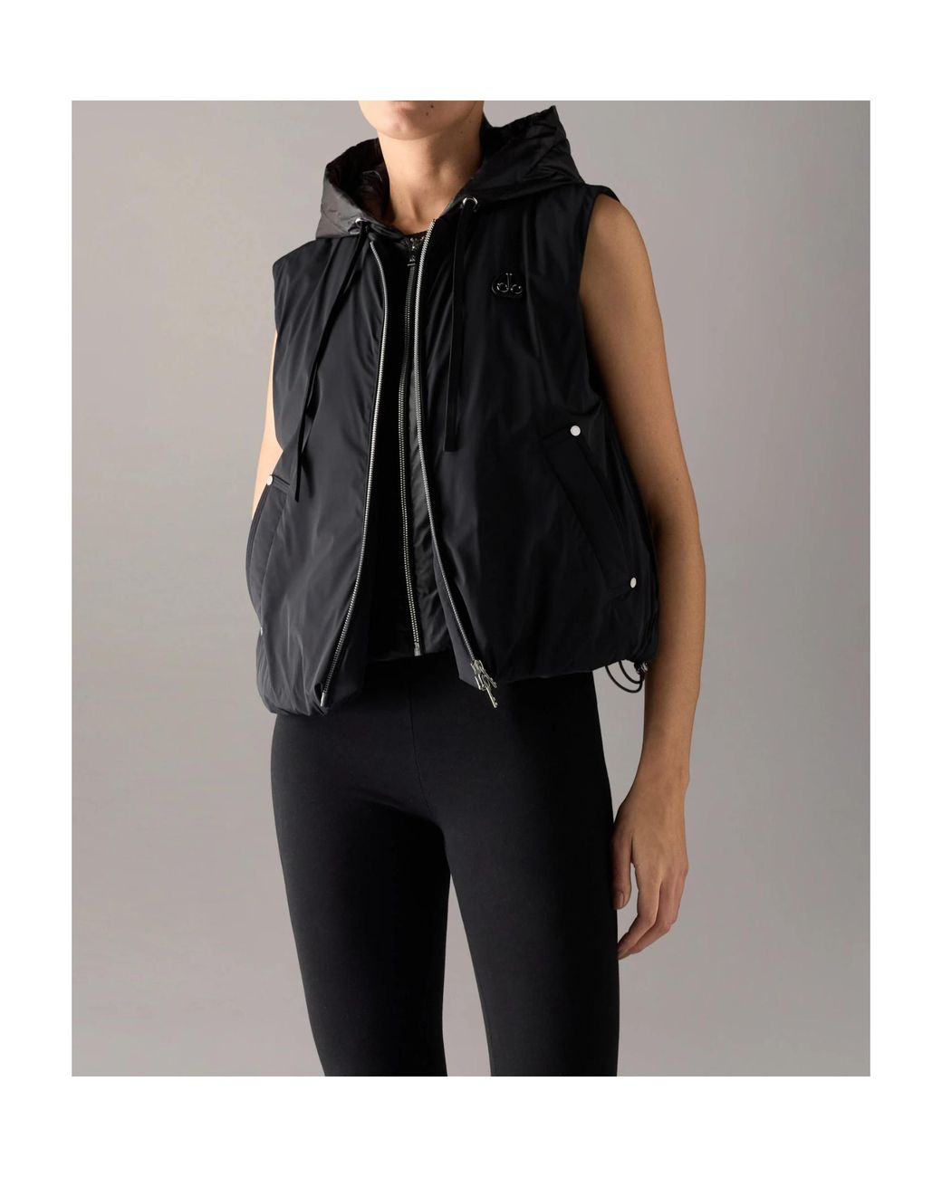 Moose Knuckles Black Hooded Down Gilet