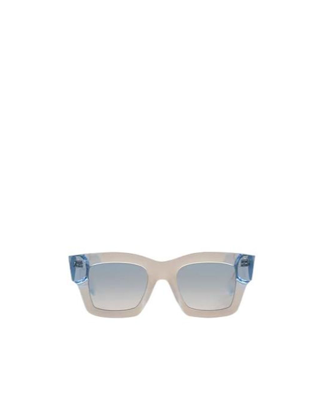 Jacquemus White Logodetail Rectangular Sunglasses