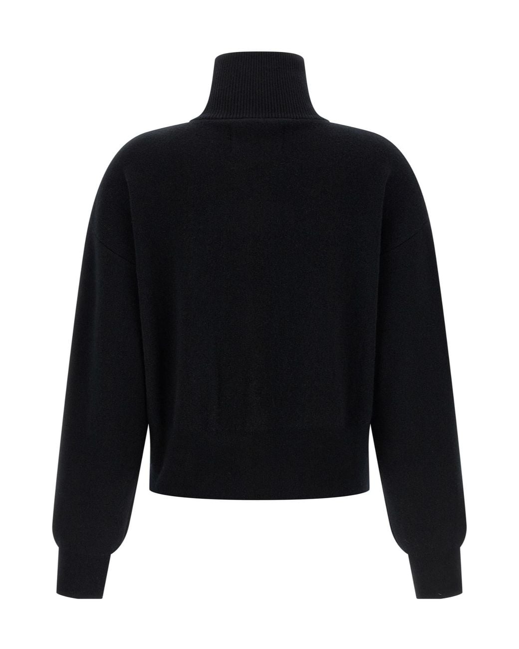 Extreme Cashmere Black N385 Xtra Cute High-Neck Zip Cardigan