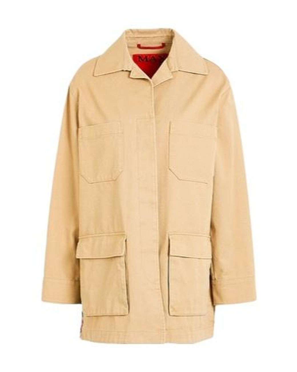 MAX&Co. Natural Simple Long-Sleeved Jacket