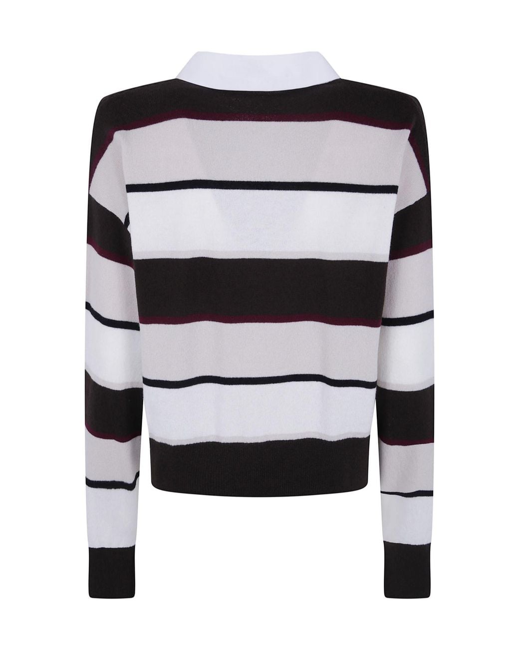 Mrz White Long Sleeves Polo Neck Sweater