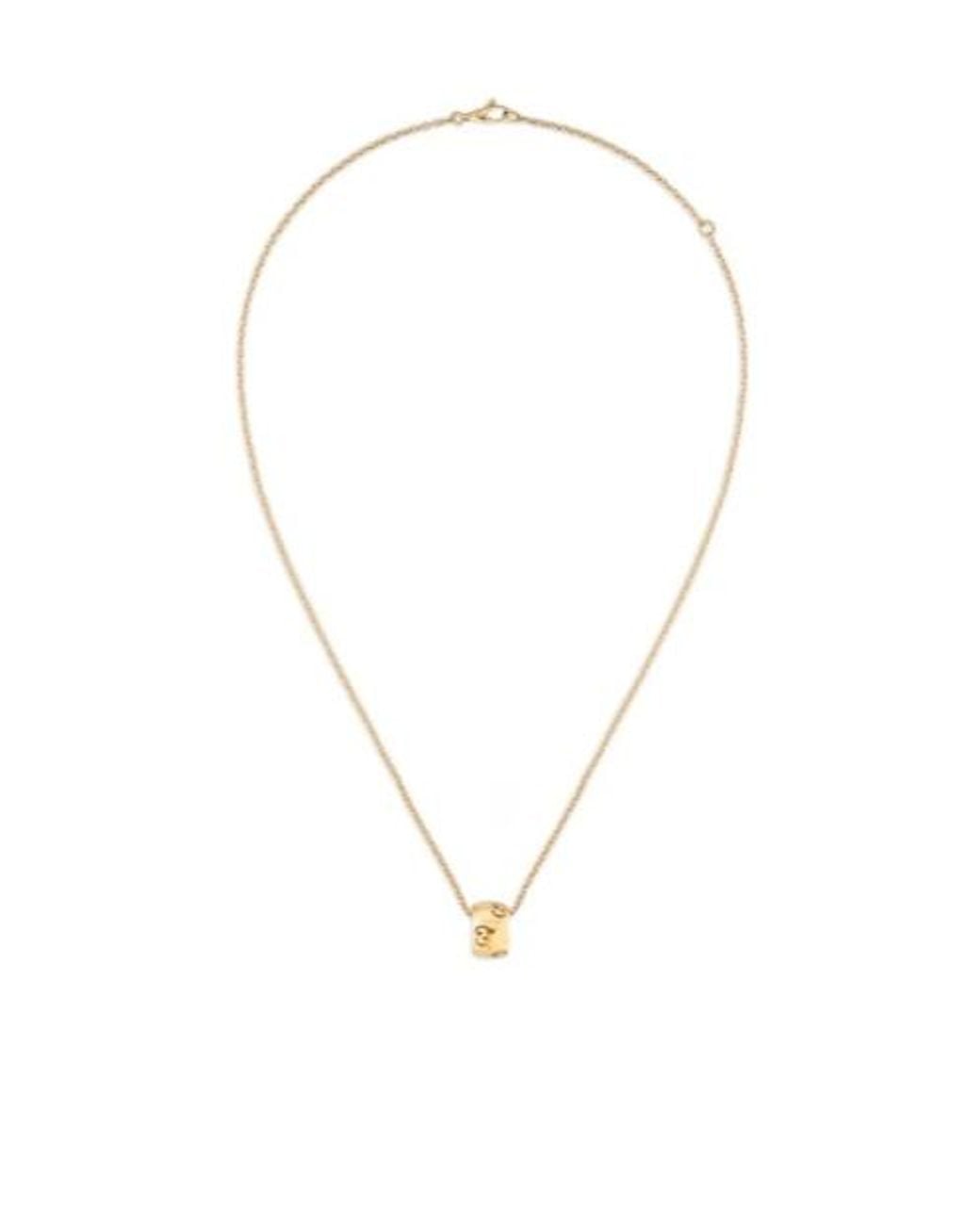 Gucci Metallic Icon 18K Gg Necklace