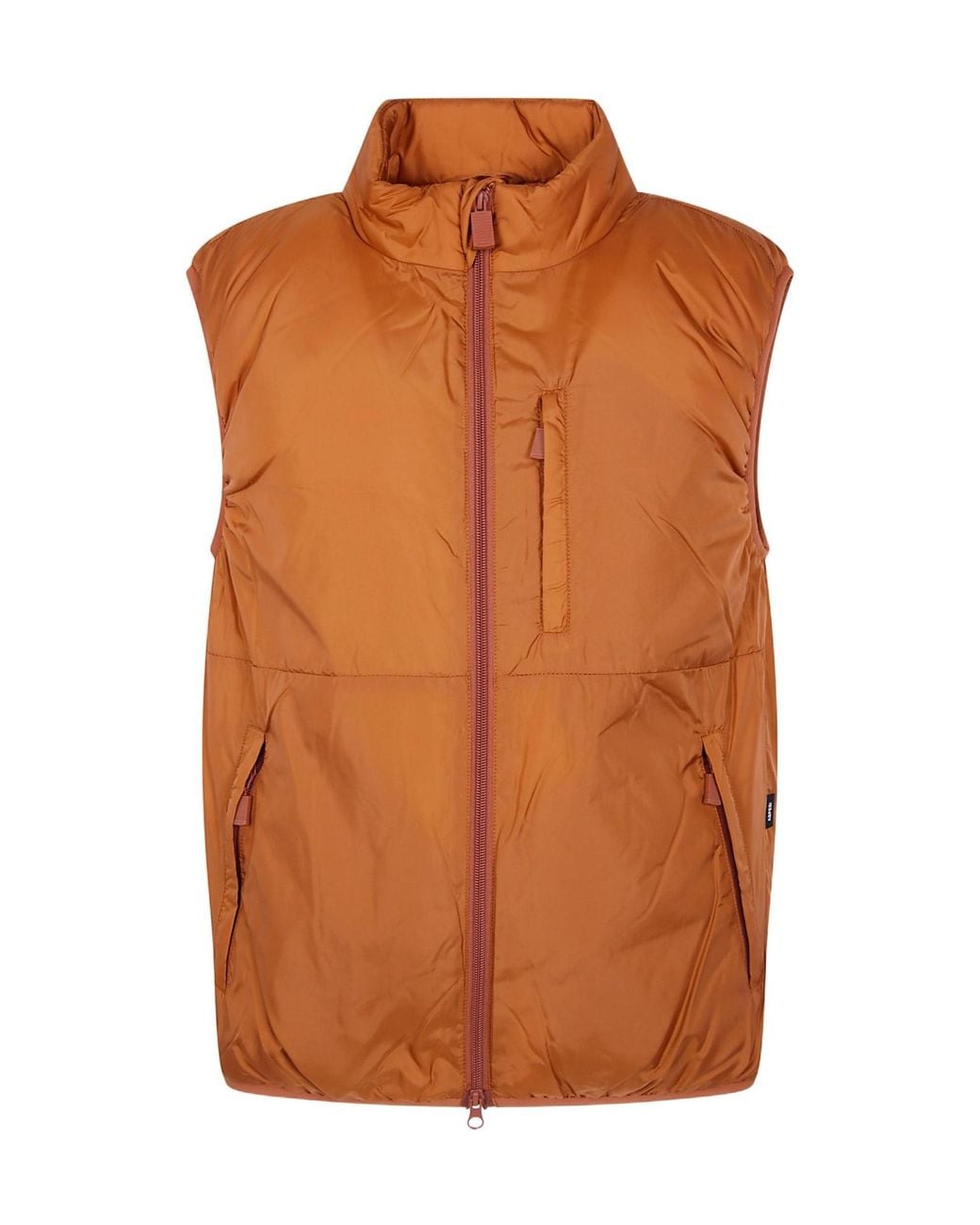 Aspesi Orange Zip-Up Gilet for men