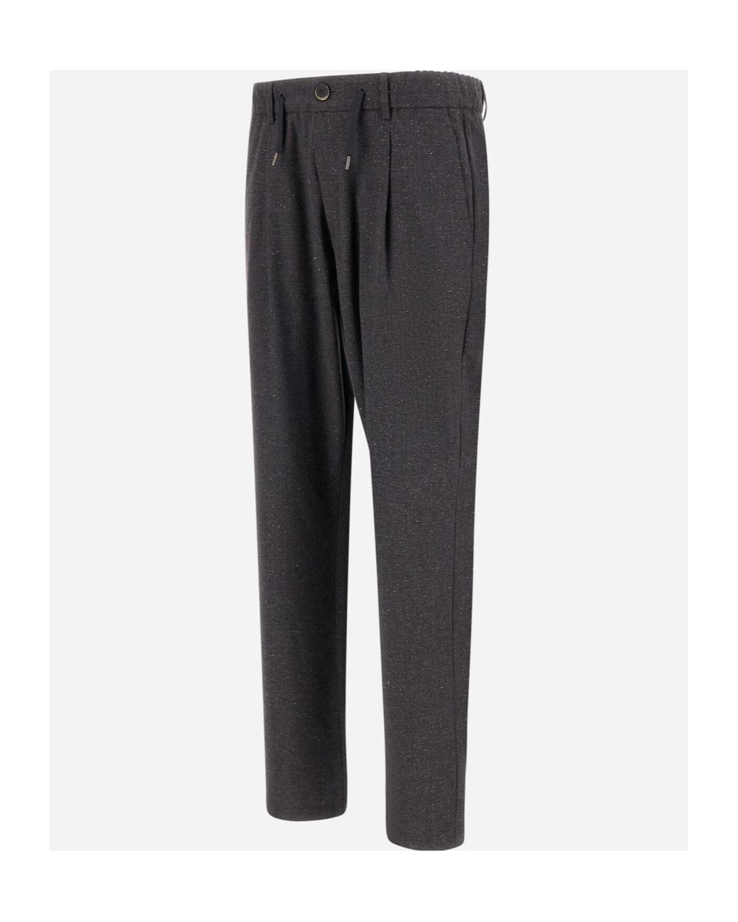 Herno Gray Resort Pleated-Front Trousers for men