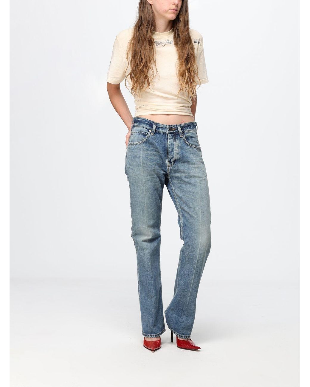 Balenciaga Blue Straight Slim-Leg Jeans