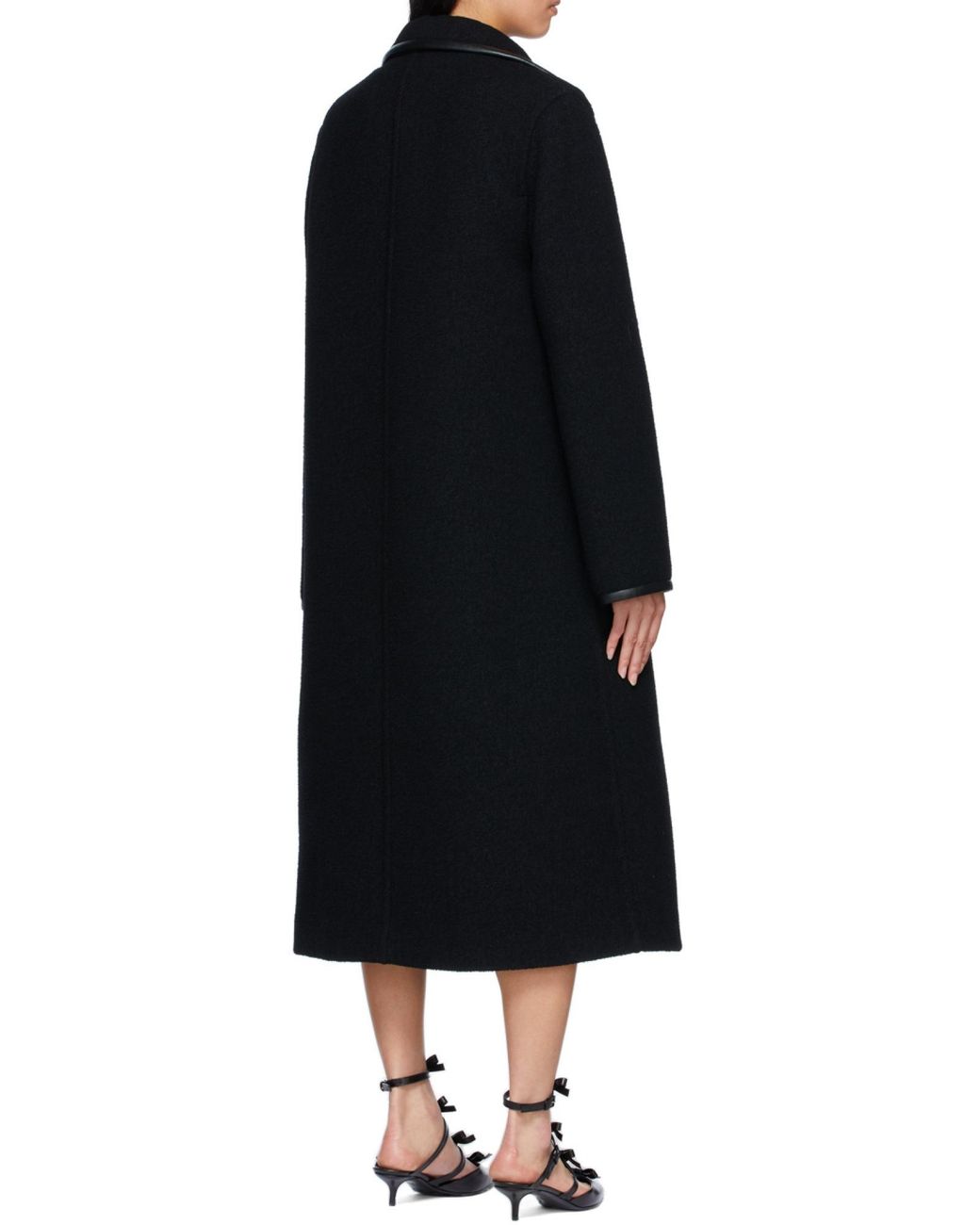 Valentino Blue Single-Breasted Coat
