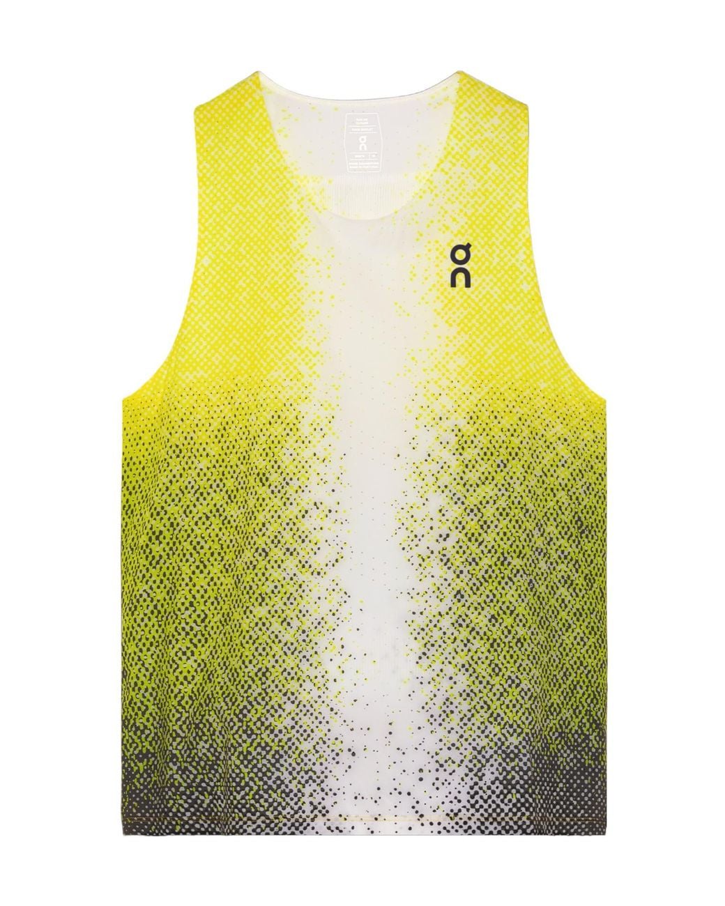 On Shoes Yellow Race Crew Neck Vest for men