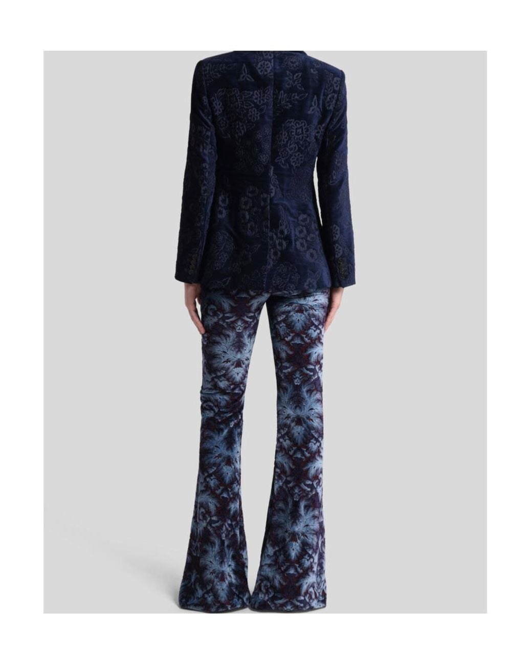 Etro Blue Chenille Jacquard Jacket