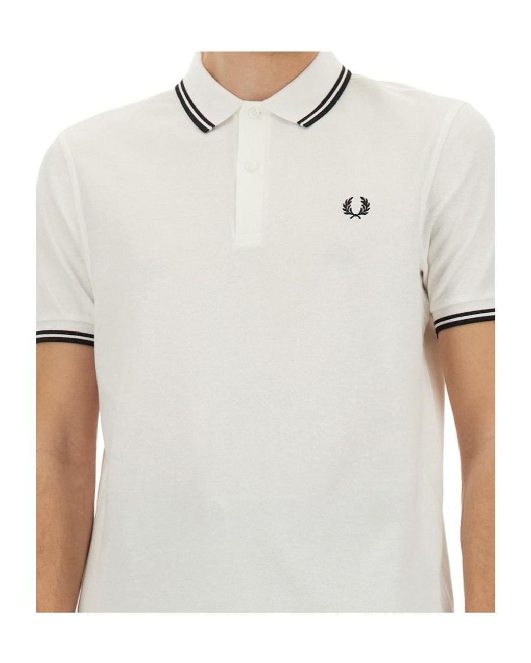 Comme des Garçons White Short-Sleeved Polo Shirt for men