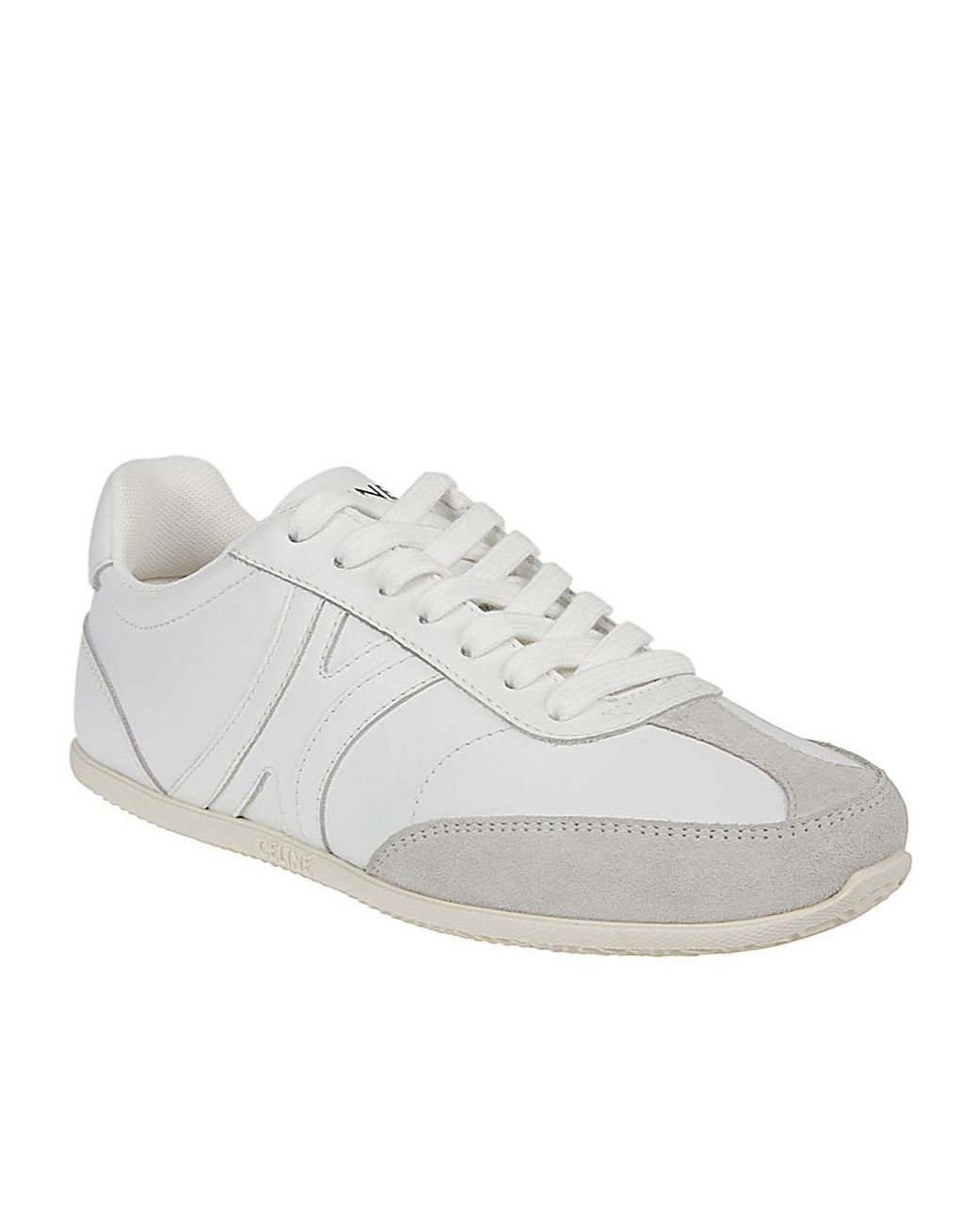 Celine Jogger Low Lace-Up Sneaker in White | Lyst