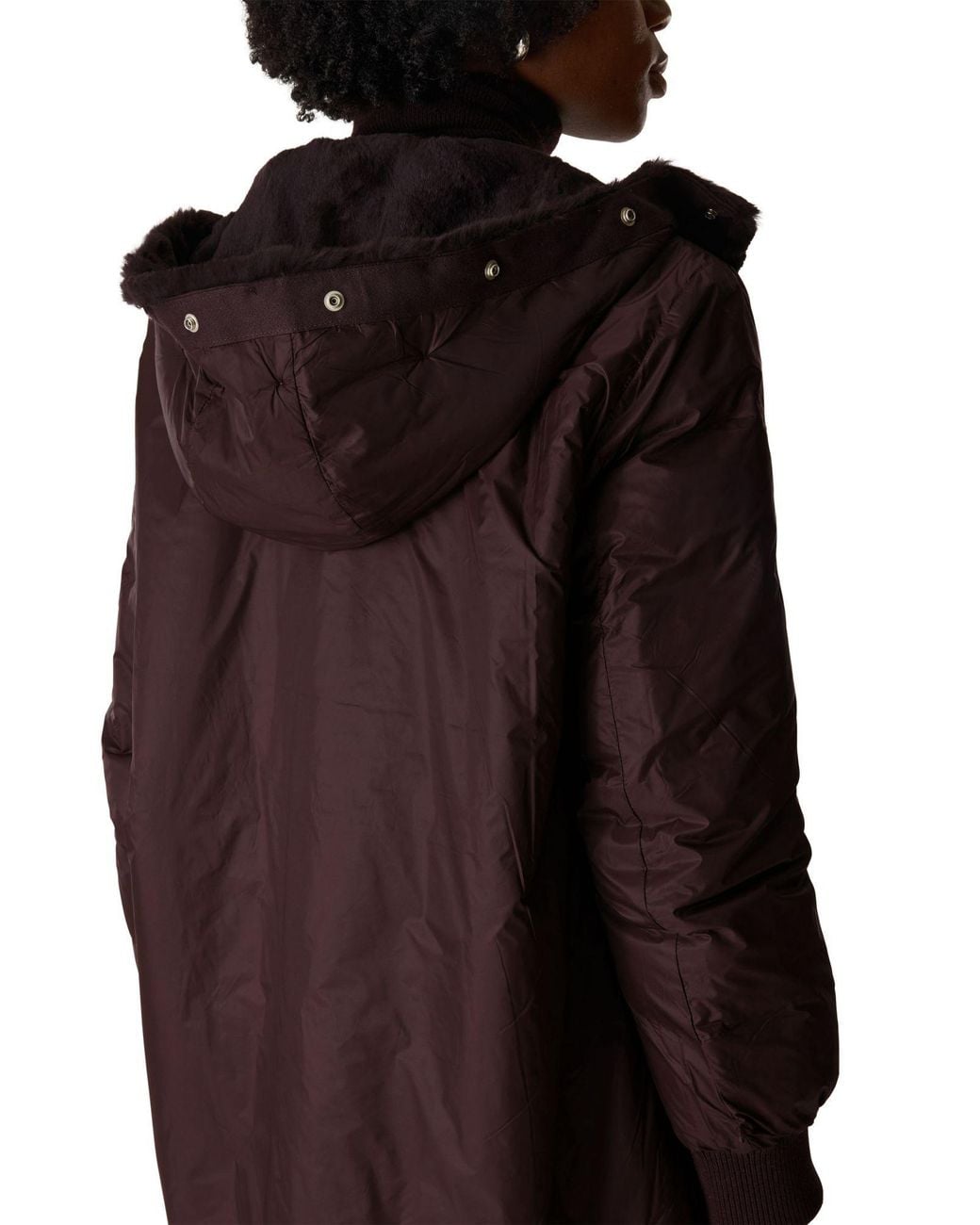 Yves Salomon Purple Long Parka With Pockets
