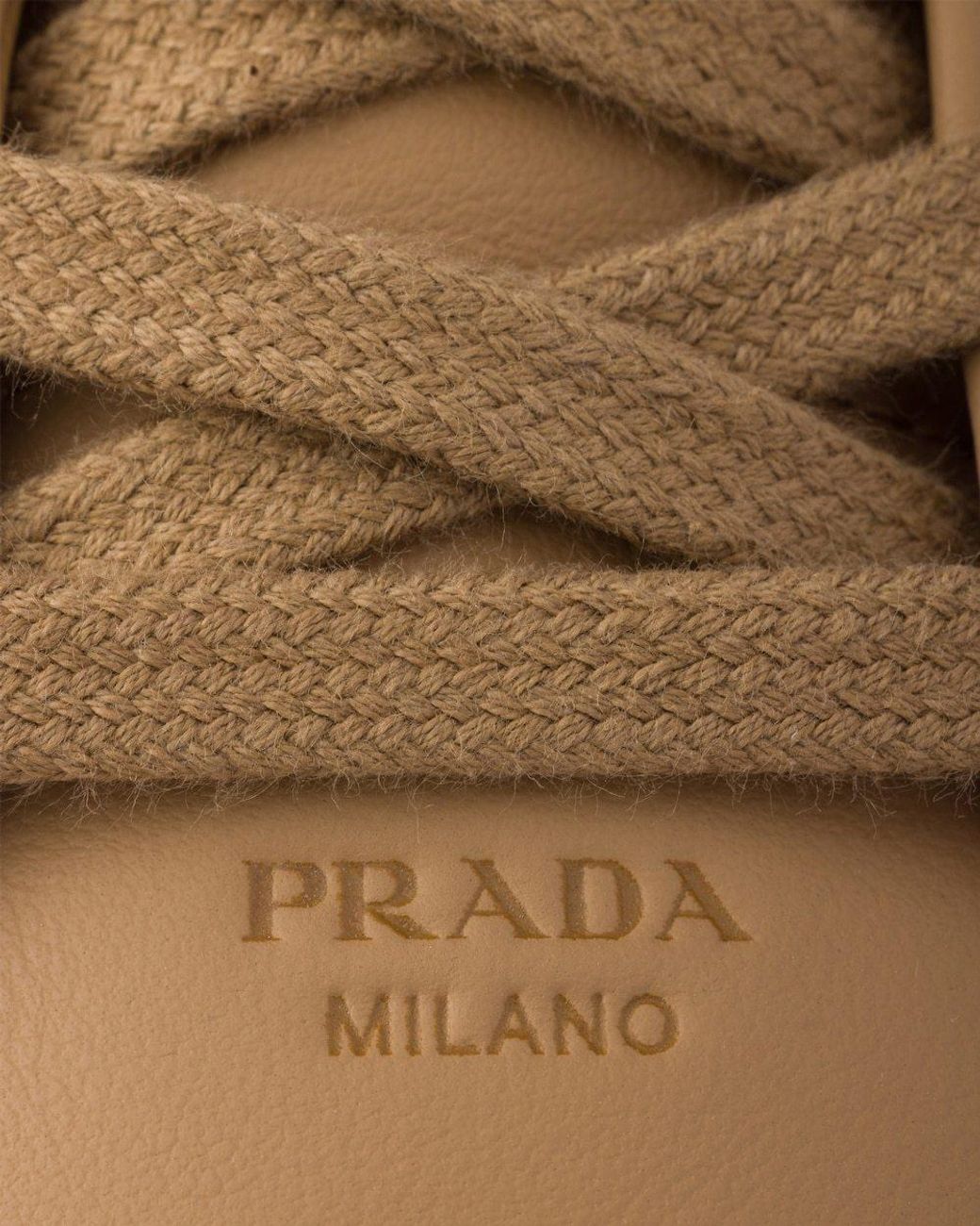 Prada Brown Court Leather Sneakers for men