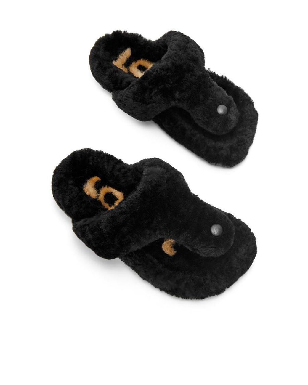 Loewe Black Ease Toe Post Sandals