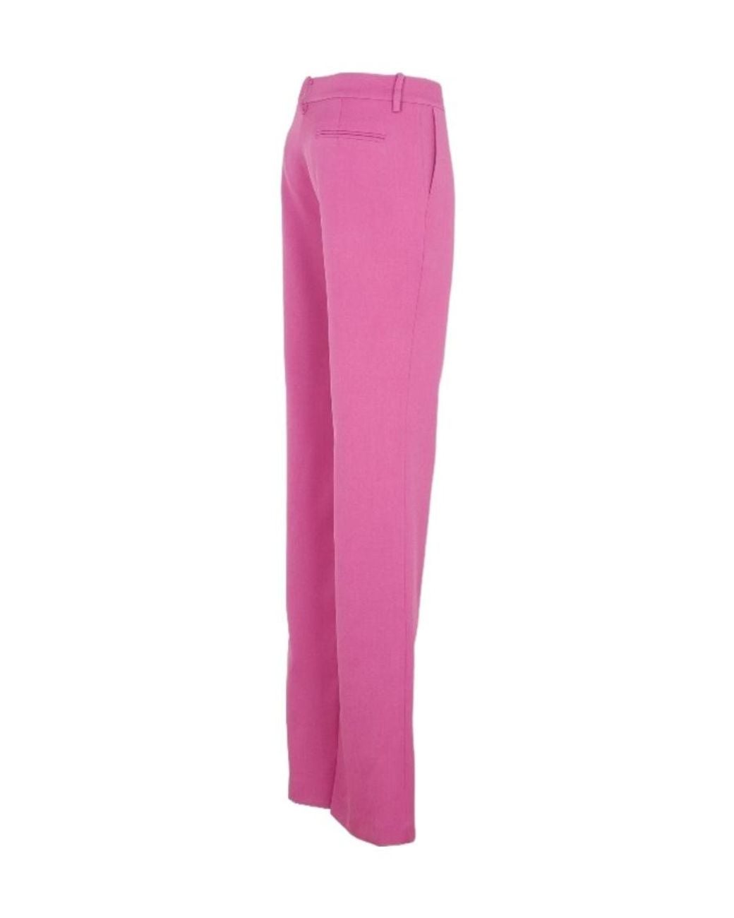 Magda Butrym Pink Mid-Rise Straight-Leg Trousers