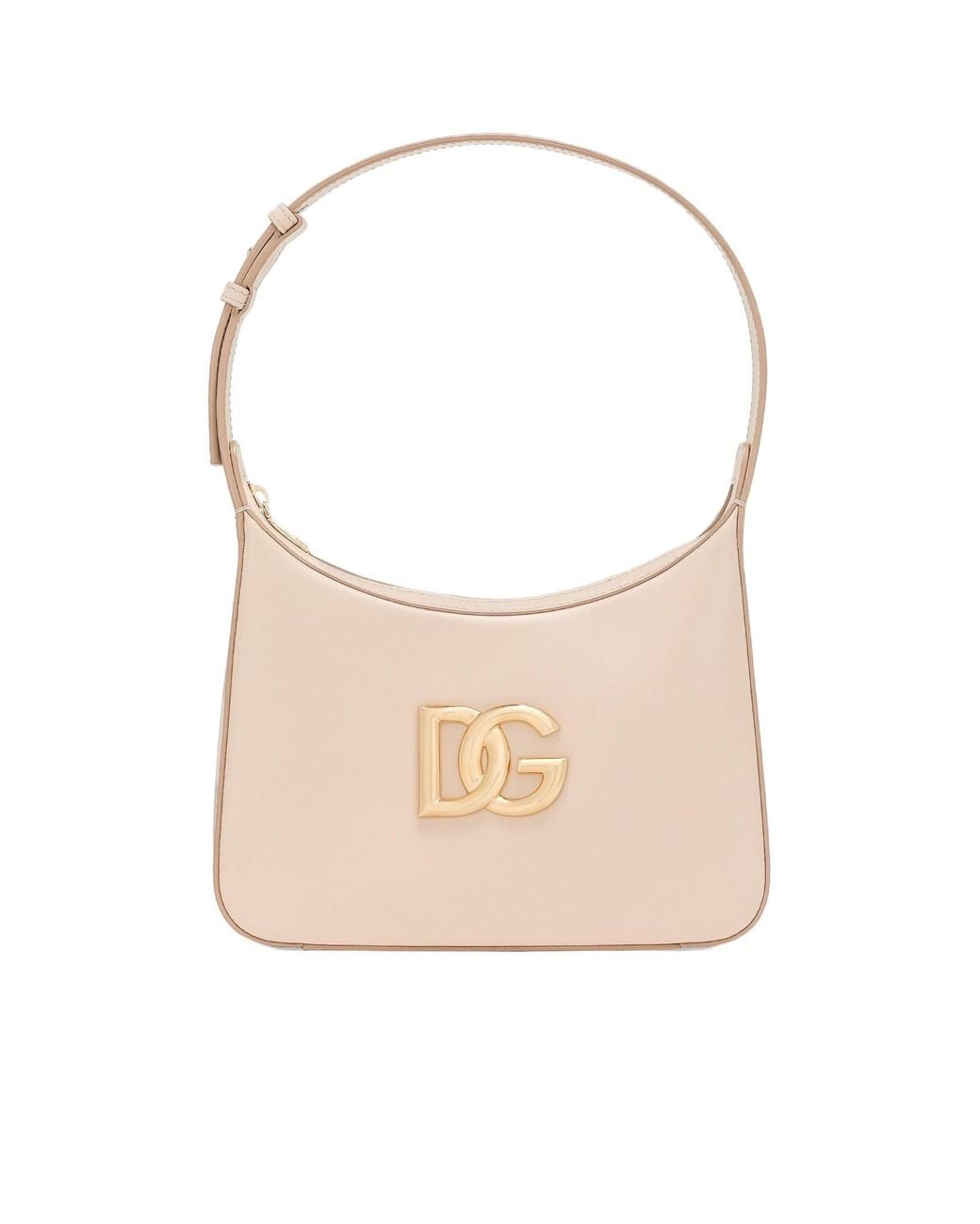 Dolce & Gabbana White Logo Plaque Shoulder Bag