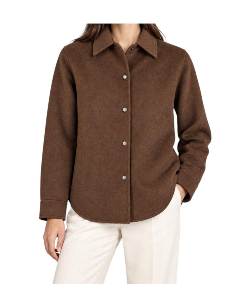 Aspesi Brown Long-Sleeved Shirt