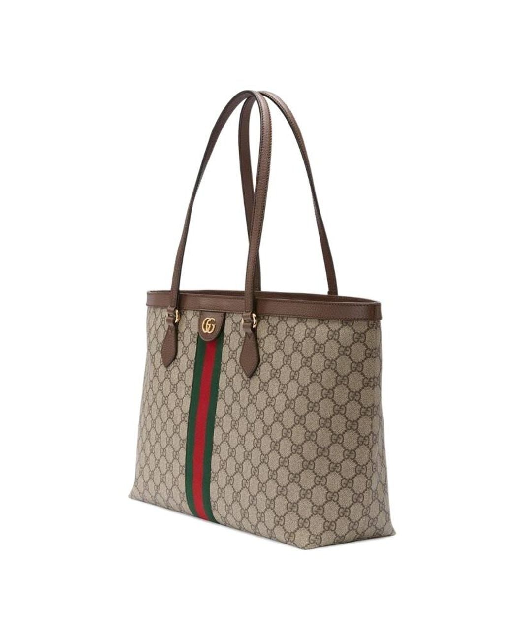 Gucci Brown Ophidia Gg Medium Tote Bag