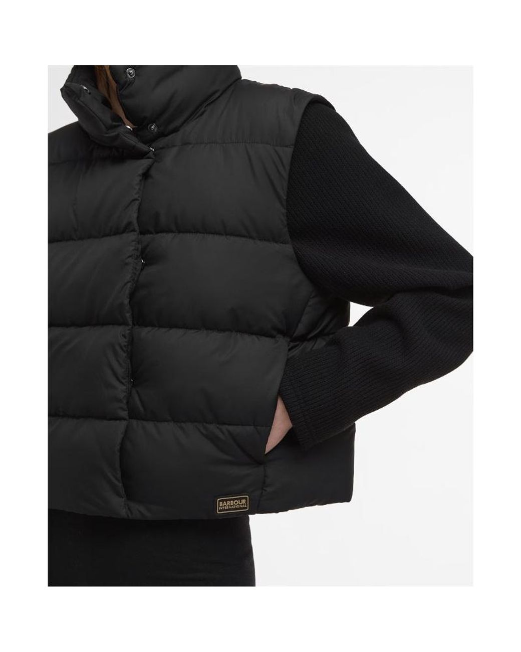 Barbour Black San Telmo Quilted Sweatshirt