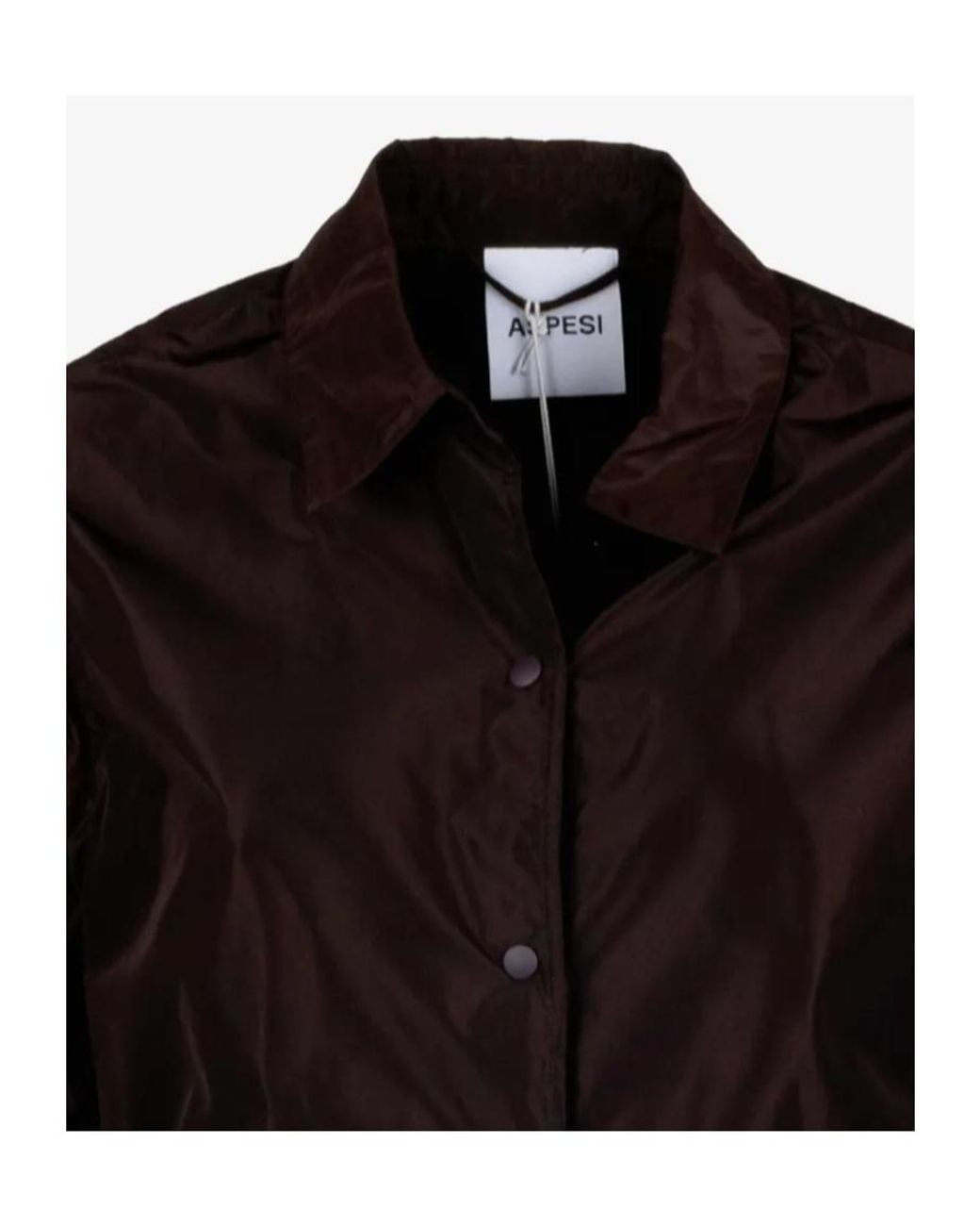 Aspesi Black Long-Sleeve Snap-Button Shirt