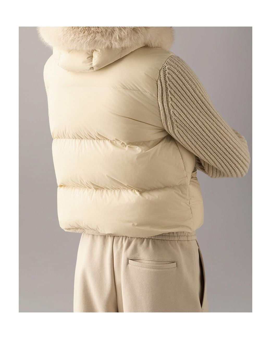 Moose Knuckles Natural Everest Hybrid Hooded Jacket