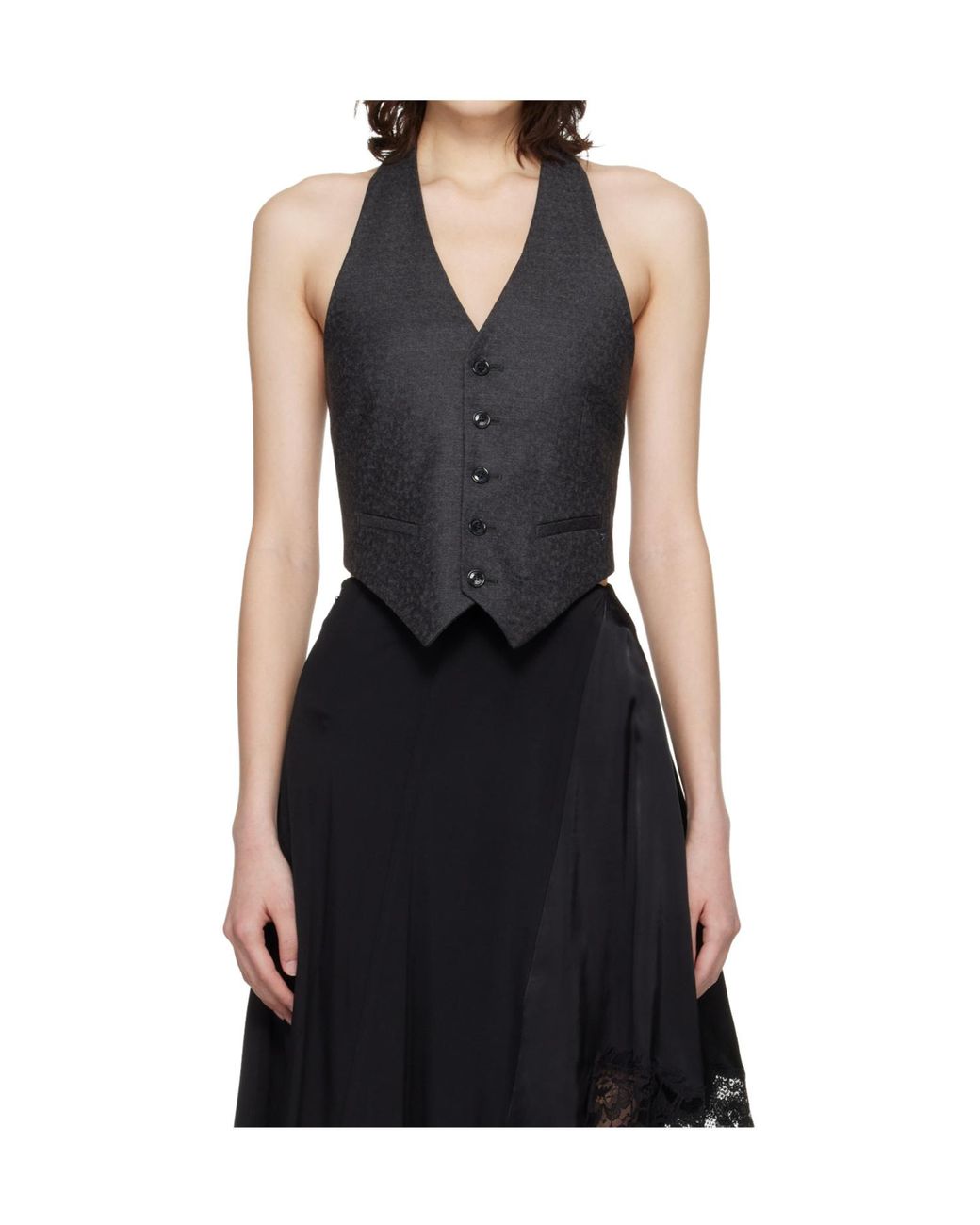 Vetements Black Backless Vest