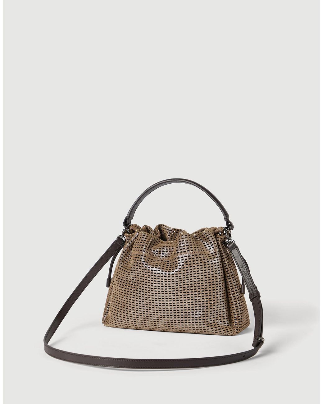 Brunello Cucinelli Brown Bucket Mellow Small Handbag