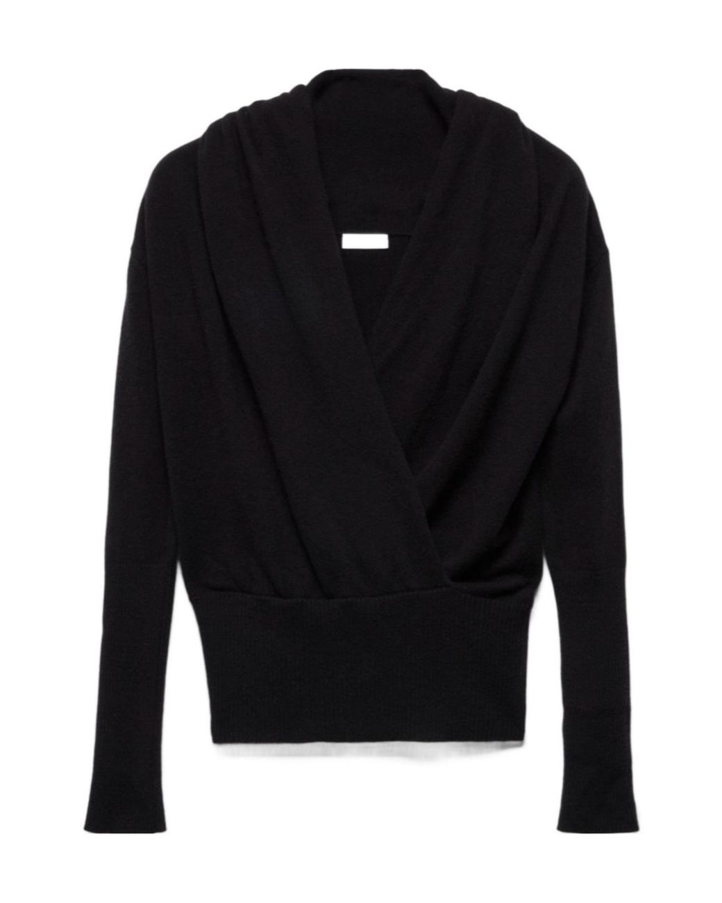 7 For All Mankind Blue Wrap V-Neck Sweater