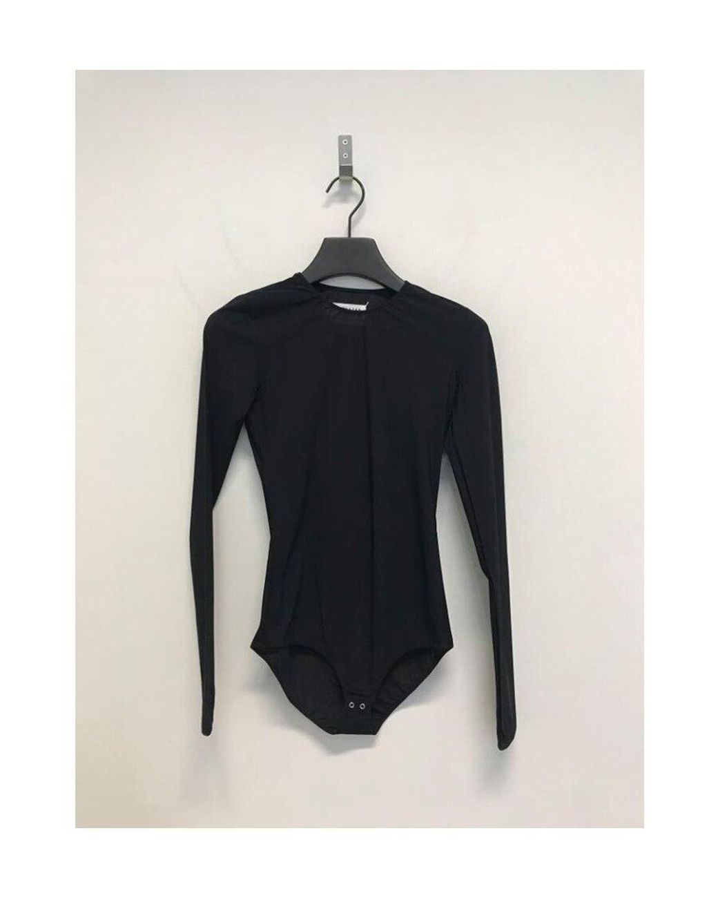 Maison Margiela Black Long-Sleeved Jersey Bodysuit
