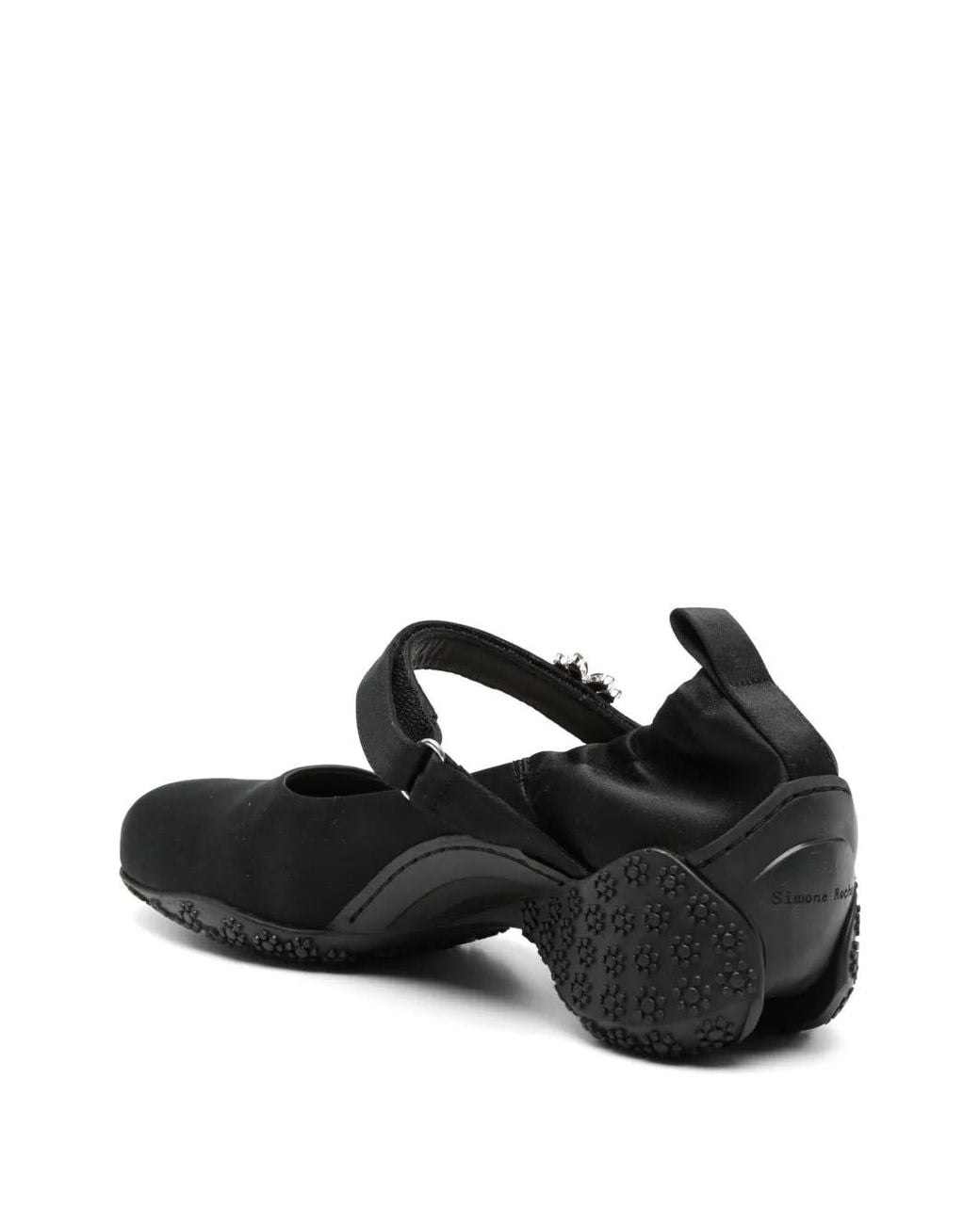 Simone Rocha Black Embellishment-Strap Ballet Sneakers