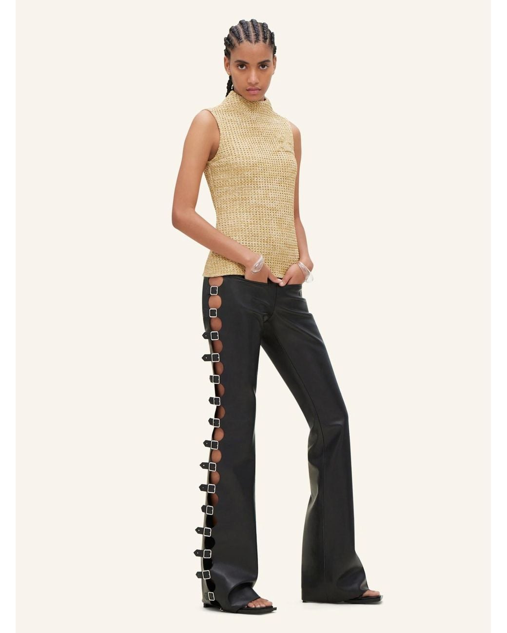 Courreges Natural High-Necked Top