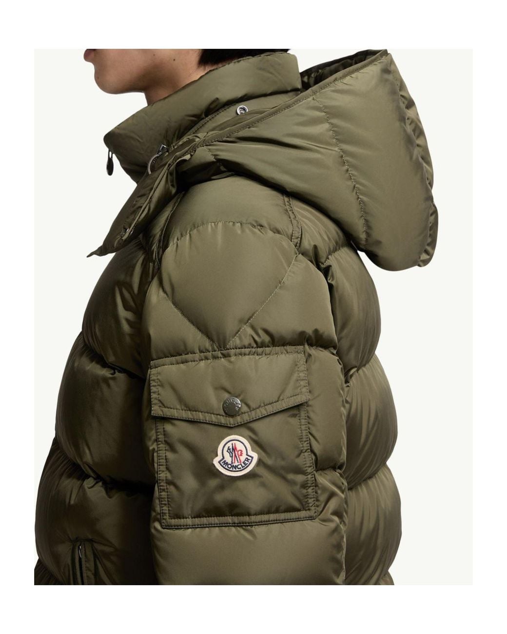 Moncler Green Maya Matte Short Down Jacket for men