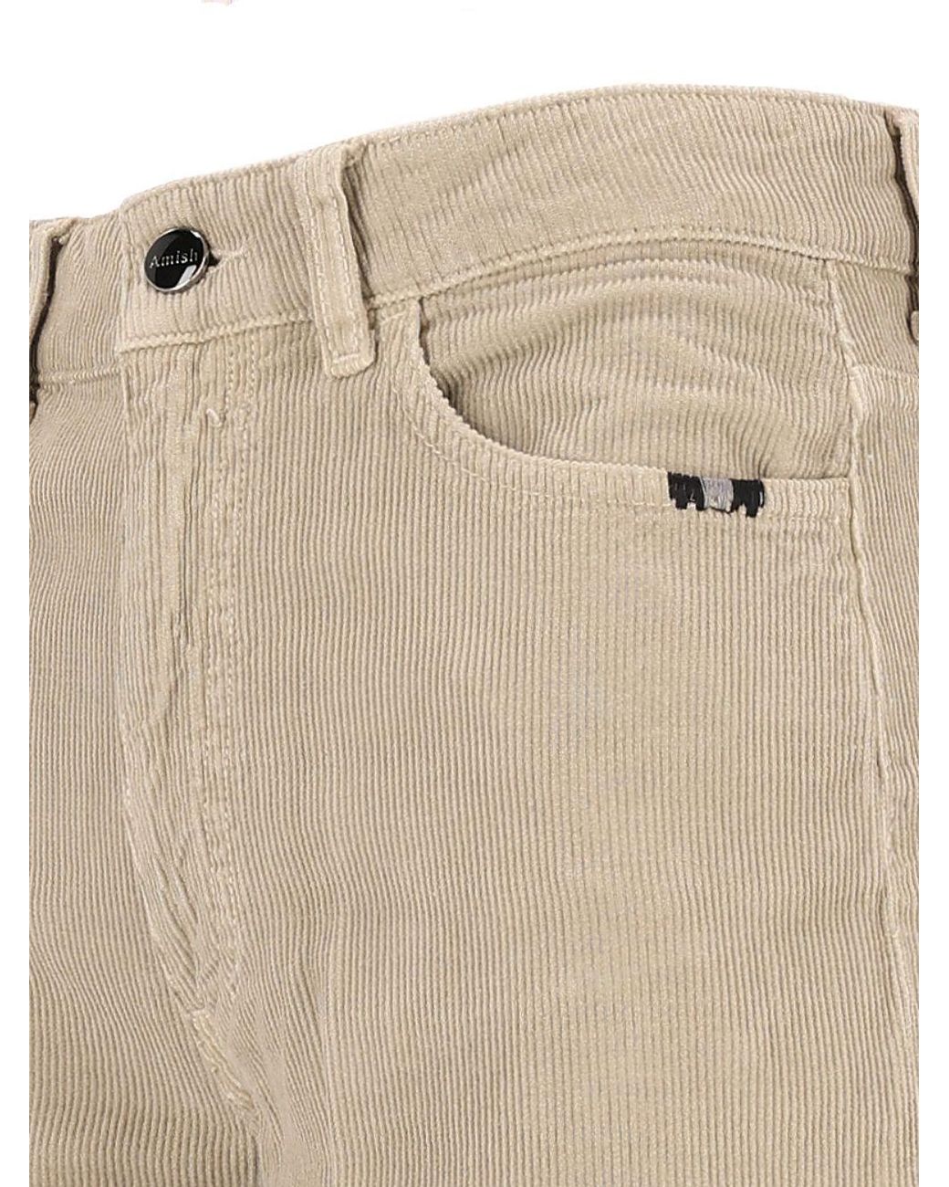 AMISH Natural Linda Wide-Leg Pants