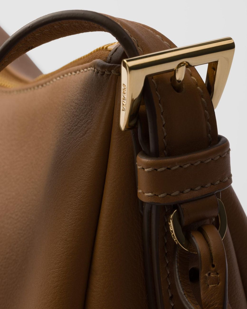 Prada Brown Aimée Zipped Medium Shoulder Bag