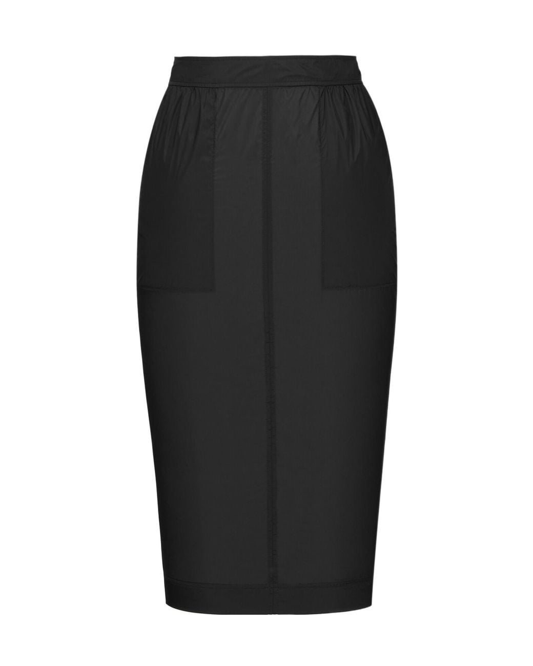 Saint Laurent Black Back Slit Pencil Skirt